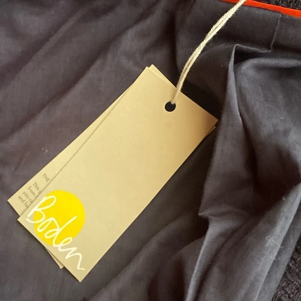 Boden Navy Blue Collared Textured Cotton Blend Jacket Blazer  Sz 2 NWT - Picture 13 of 13